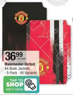 Checkers MANCHESTER UNITED A4 BOOK JACKETS offer