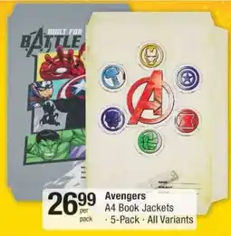 Checkers AVENGERS A4 BOOK JACKETS offer