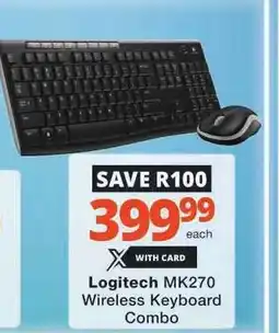 Checkers Logitech MK270 Wireless Keyboard Combo offer