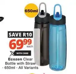 Checkers Ecozen Clear Bottle with Straw offer