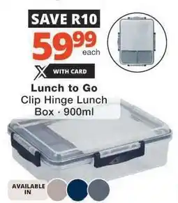 Checkers Lunch to Go Clip Hinge Lunch Box offer