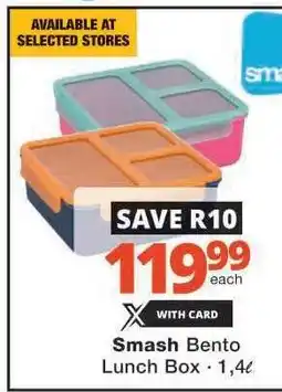 Checkers Smash Bento Lunch Box offer
