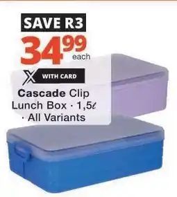 Checkers Cascade Clip Lunch Box offer