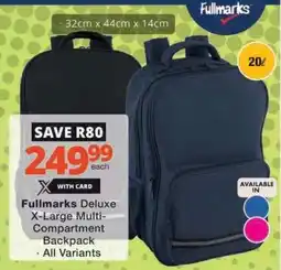 Checkers Fullmarks Deluxe X-Large Multi-Compartment Backpack offer