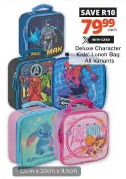 Checkers Deluxe Character Kids' Lunch Bag offer