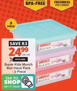 Checkers Super Kids Munch Box Value Pack - 3-Piece offer