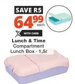 Checkers Lunch & Time Compartment Lunch Box offer