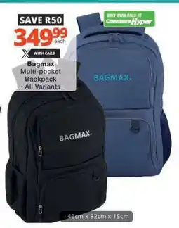 Checkers Bagmax Multi-pocket Backpack offer