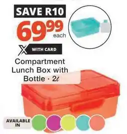Checkers Compartment Lunch Box with Bottle offer
