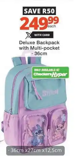 Checkers Deluxe Backpack with Multi-pocket offer