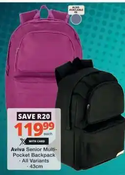 Checkers Aviva Senior Multi-Pocket Backpack offer