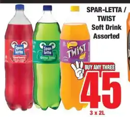 Boxer SPAR-LETTA / TWIST Soft Drink Assorted offer