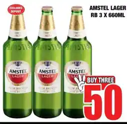 Boxer AMSTEL LAGER RB 3 X 660ML offer