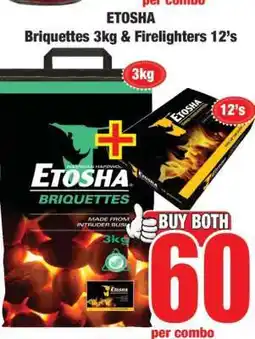 Boxer ETOSHA Briquettes 3kg & Firelighters 12's offer