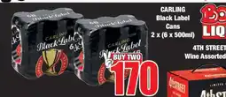 Boxer CARLING Black Label Cans offer