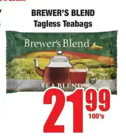 Boxer BREWER'S BLEND Tagless Teabags offer