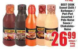Boxer BEST COOK Sweet Chilli / Barbeque / Peri-Peri Assorted / Pele-Naise Sauce / Chakalaka-Naise offer