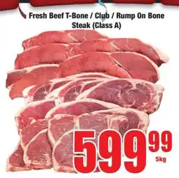 Boxer Fresh Beef T-Bone / Club / Rump On Bone Steak (Class A) offer