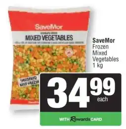 Spar SaveMor Frozen Mixed Vegetables 1 kg offer