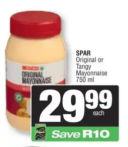 Spar SPAR Original or Tangy Mayonnaise 750 ml offer