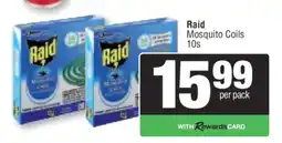 Spar Raid Mosquito Coils 10s offer
