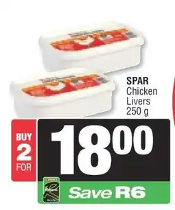 Spar SPAR Chicken Livers 250 g offer