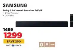 HiFi Corp Samsung Dolby 2.0 Channel Soundbar B400F offer