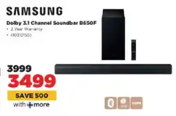 HiFi Corp Samsung Dolby 3.1 Channel Soundbar B650F offer