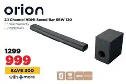HiFi Corp Orion 2.1 Channel HDMI Sound Bar SBW 120 offer