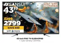 HiFi Corp Sansui 43-inch FHD TV-SLED43FHD offer