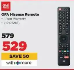 HiFi Corp OFA Hisense Remote offer
