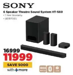 HiFi Corp Sony 6 Speaker Theatre Sound System HT-560 offer