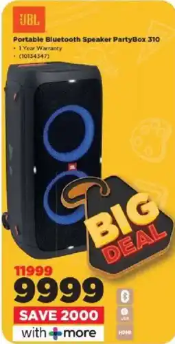 HiFi Corp JBL Portable Bluetooth Speaker PartyBox 310 offer