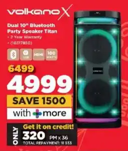 HiFi Corp Volkano X Dual 10" Bluetooth Party Speaker Titan offer