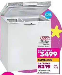 Game DEFY 195 L Chest Freezer White (DMF470) offer
