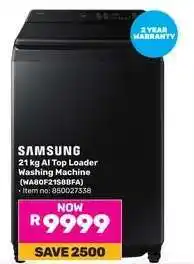 Game Samsung 21 kg AI Top Loader Washing Machine offer