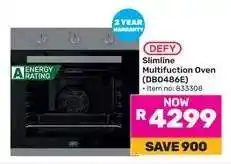 Game Defy Slimline Multifunction Oven DBO486E offer
