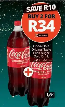 Checkers Coca-Cola Original Taste Less Sugar Cold Drink offer