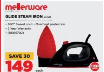 HiFi Corp Mellerware Glide Steam Iron offer