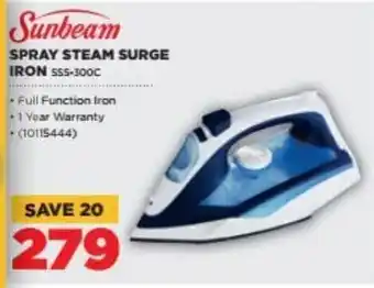 HiFi Corp Sunbeam Spray Steam Surge Iron offer