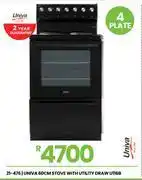 Fair Price Univa 60cm Stove With Utility Draw U116B 21-476 offer