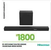 Fair Price Hisense 480W Home Theatre Soundbar HS3100 23-823 offer
