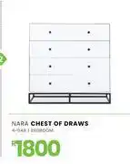 Fair Price Nara Chest Of Draws 4-048 offer