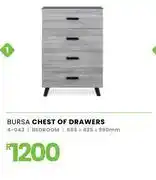 Fair Price Bursa Chest Of Drawers 685 x 425 x 990mm 4-043 offer