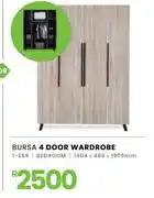 Fair Price Bursa 4 Door Wardrobe 1404 x 460 x 1905mm 1-259 offer