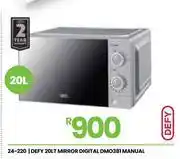 Fair Price Defy 20Ltr Manual Mirror Digital Microwave Oven DMO381 24-220 offer