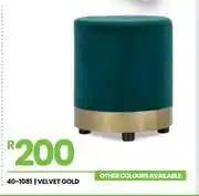 Fair Price Velvet Gold Ottoman 40-1083 offer