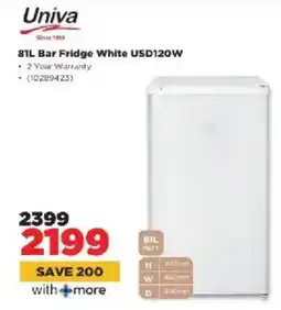 HiFi Corp Univa Bar Fridge White USD120W offer