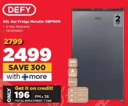 HiFi Corp DEFY Bar Fridge Metallic DBF90M offer