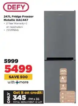 HiFi Corp DEFY Fridge Freezer Metallic DAC447 offer